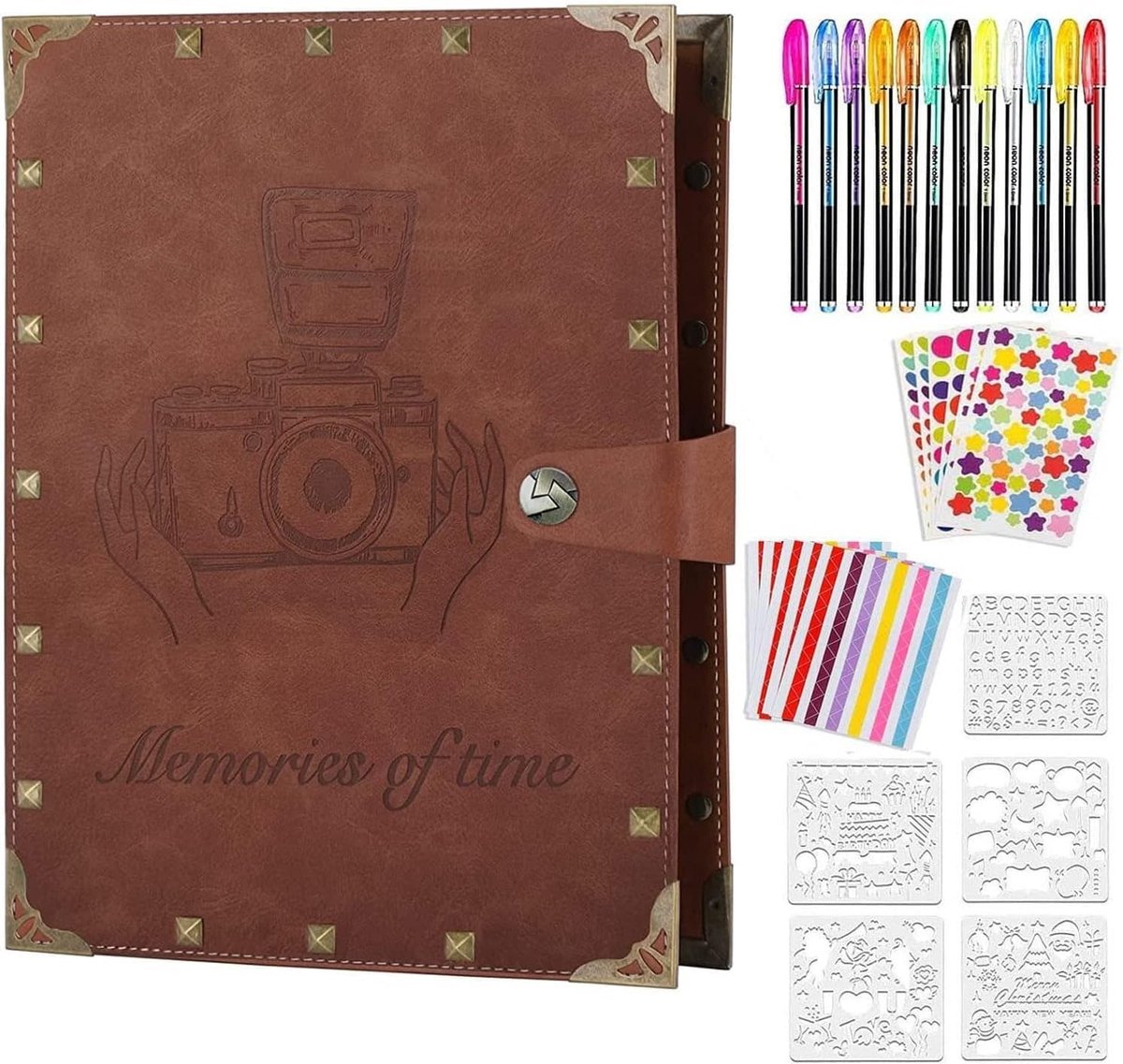 Solidchoice - DIY Fotoalbum met Zwarte Pagina's en Rivets