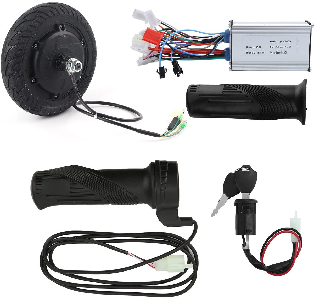 Solidchoice - 24V 350W Brushless Hub Motor Kit voor 8 Inch Elektrische Scooter