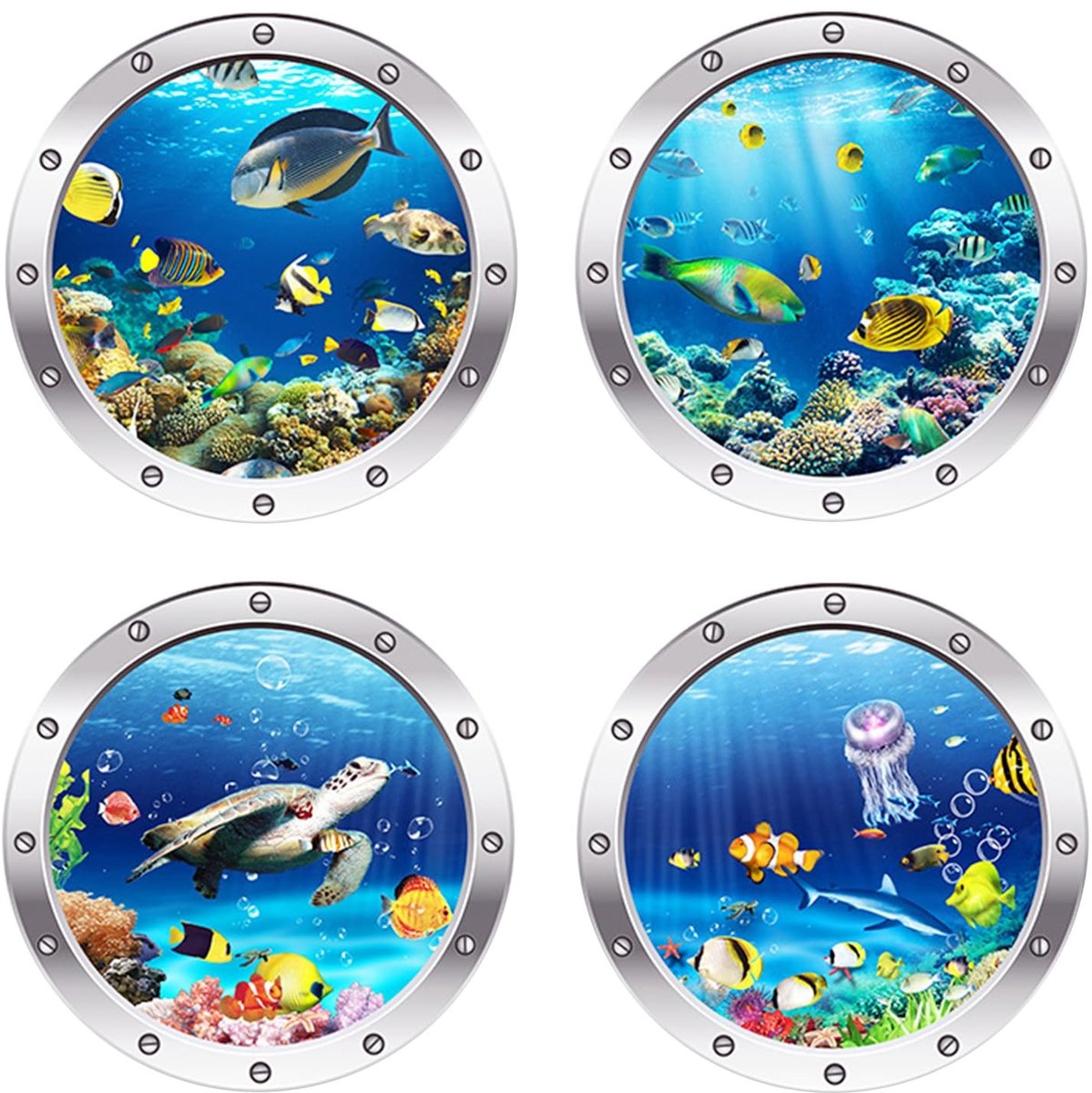 Solidchoice - 3D Onderwaterwereld Wandstickers voor Kinderen