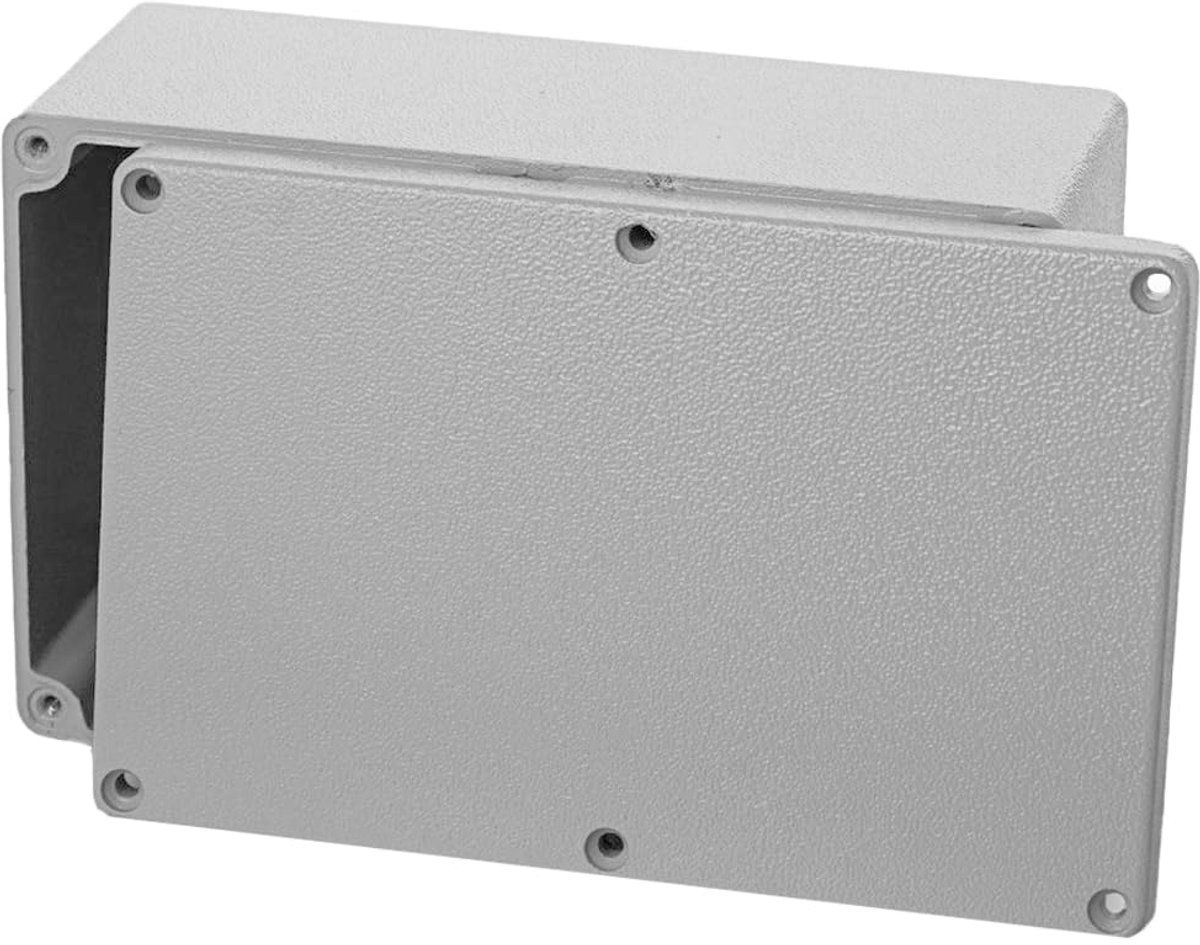Aluminium behuizing 188 x 120 x 75 mm - gepoedercoat - corrosiebestendig - geschikt voor industriële toepassingen - ShopVlot