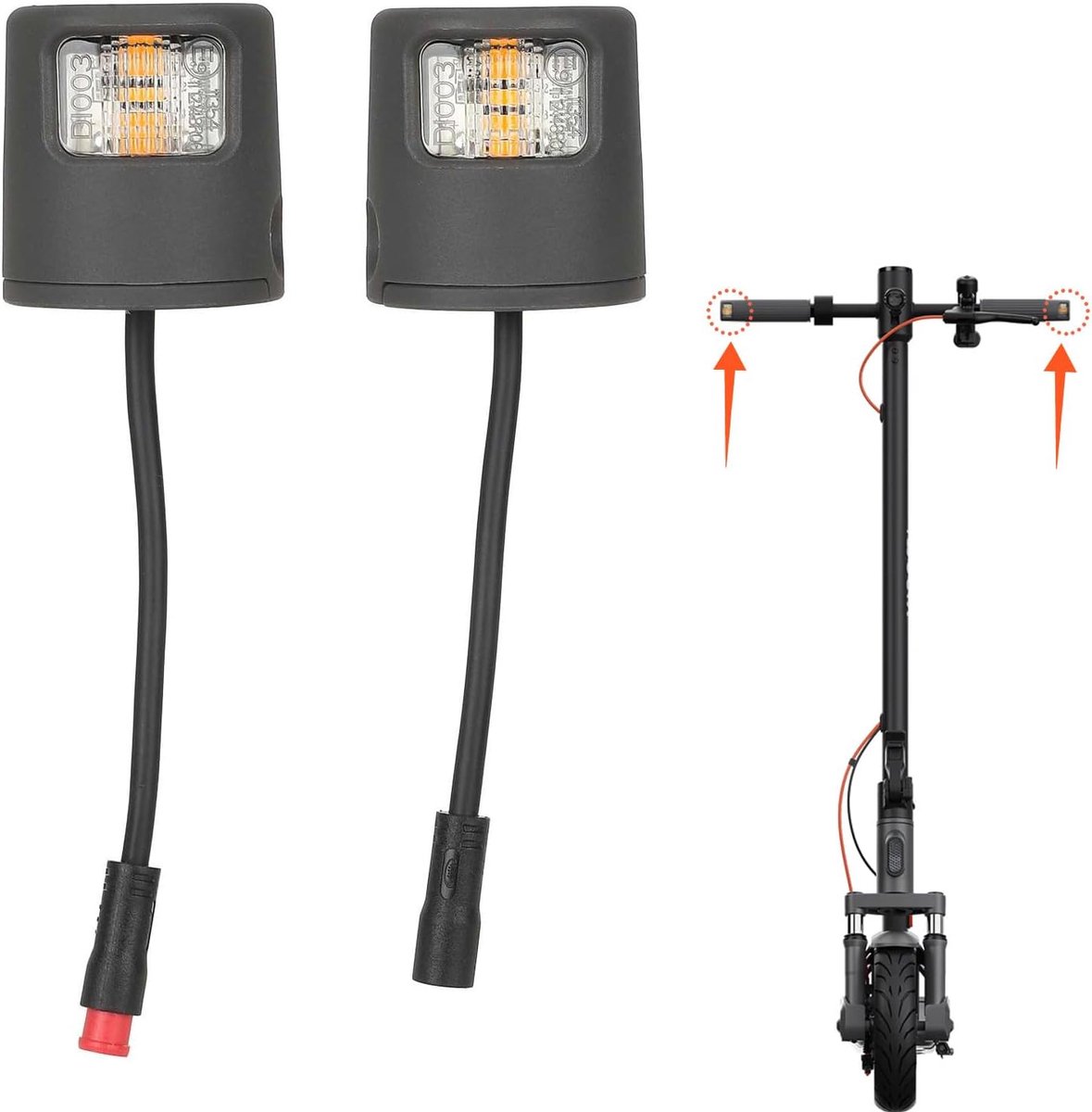 Stuurlichten voor elektrische scooter - waterdicht en duurzaam - krachtige LED-verlichting - ShopVlot