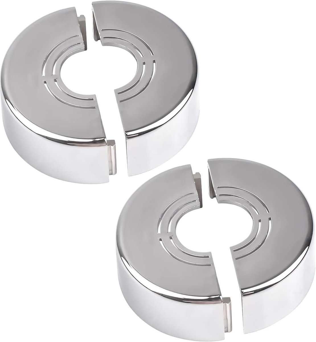 Wandpijpcover 2Pcs - Plastic Decoratieve Flens - Verstelbare Rond Rosette Plate - Eenvoudige Installatie - ShopVlot