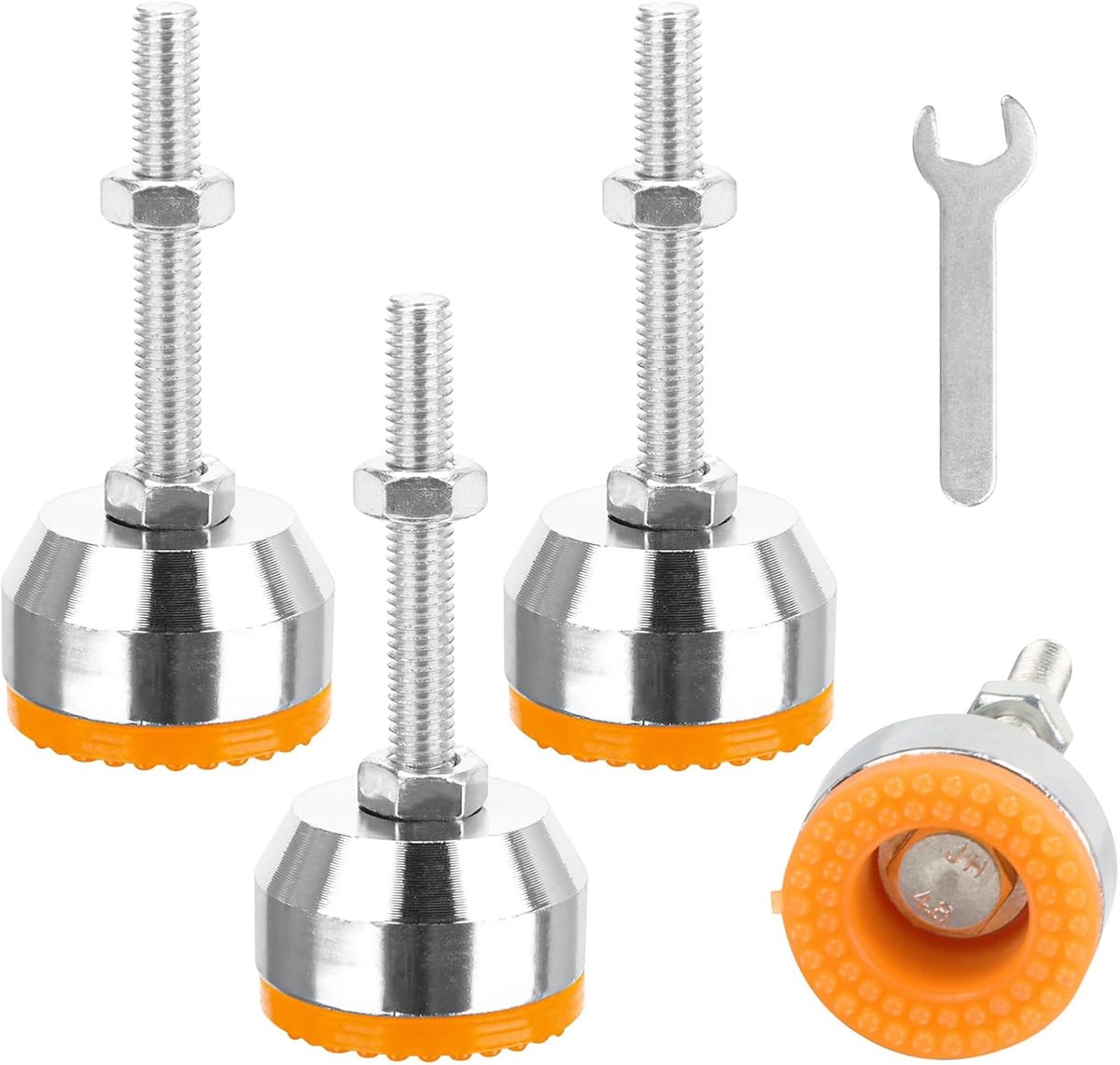 Nivelleringsvoeten voor zware belasting - M8 x 50 mm - verstelbaar - vloerbescherming - ShopVlot
