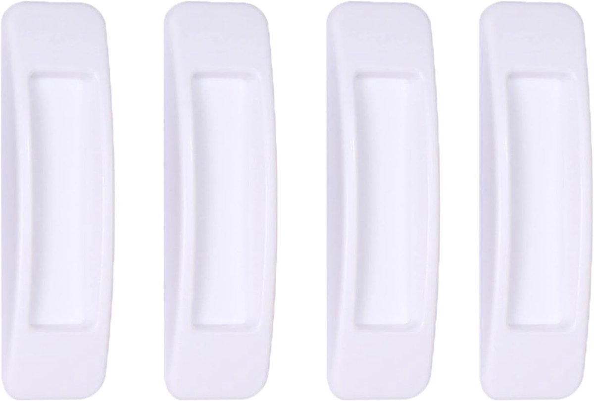 Zelfklevende Deurhandgrepen - 4 Stuks - Wit Plastic - Voor Gemakkelijk Gebruik - ShopVlot