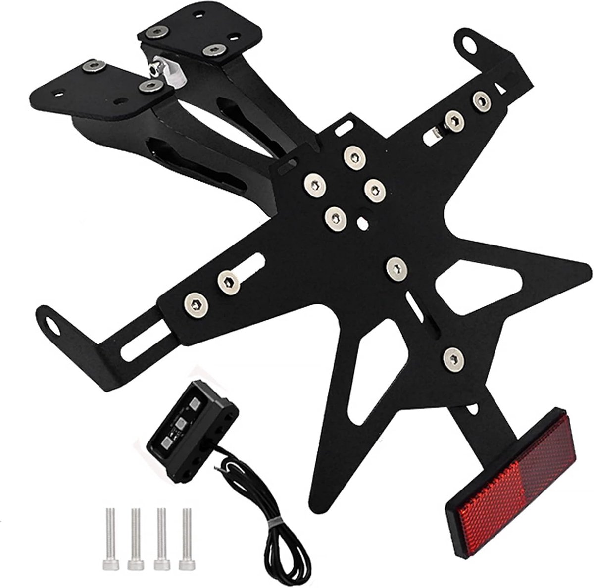Kentekenhouder motorfiets - universeel model - aluminium - stevige constructie - ShopVlot