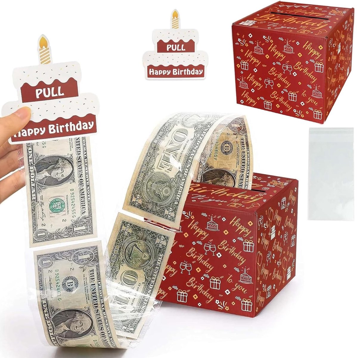 Solidchoice - DIY Cadeaubox voor Geld, Lege Couponbox, Perfect voor Verjaardagen
