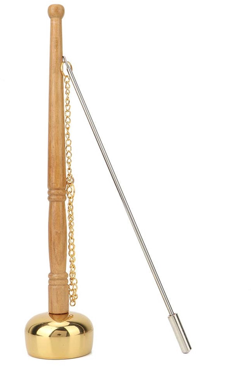 Solidchoice - Koperen Handbel met Houten Handvat voor Boeddhistische Rituelen