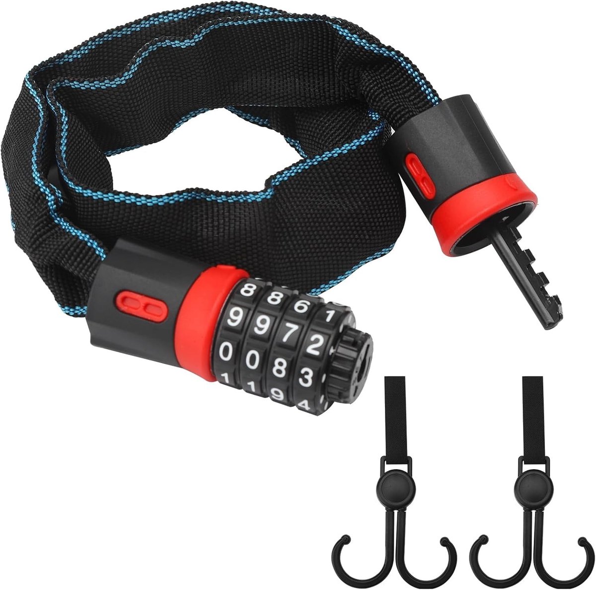 Solidchoice - Fietsslot met Combinatie en 4 Cijfers 60 cm