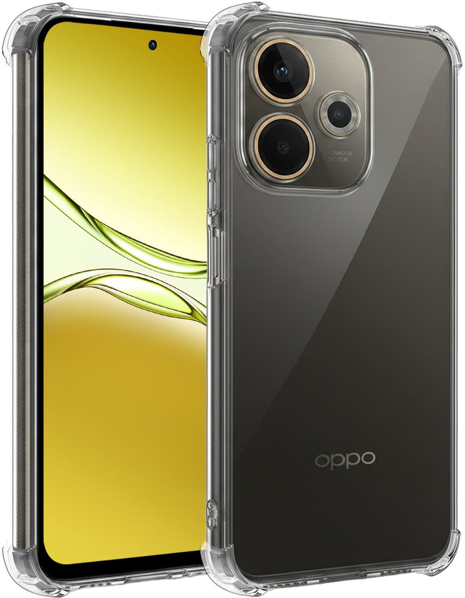 Hoesje - Geschikt voor OPPO A5 Pro - Sterk & Shockproof - Siliconen Case - Back Cover - Telefoon Hoes Shock Proof - Telefoonhoesjes - Transparant