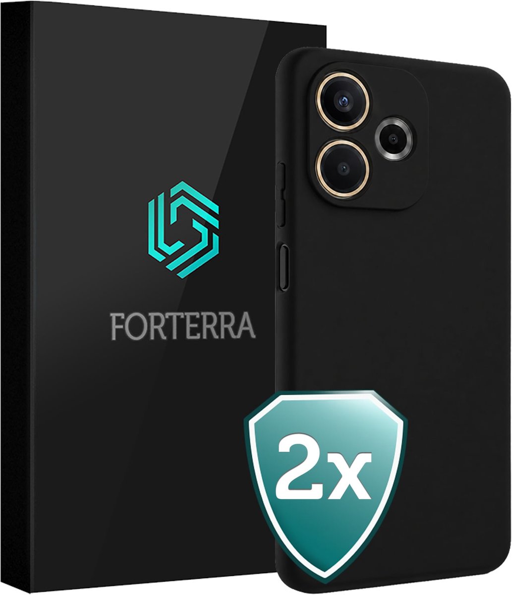 Hoesje 2 Stuks - Geschikt voor OPPO A5 Pro - Sterk & Shockproof - Back Cover - Case Siliconen - Telefoon Hoes - Zwart