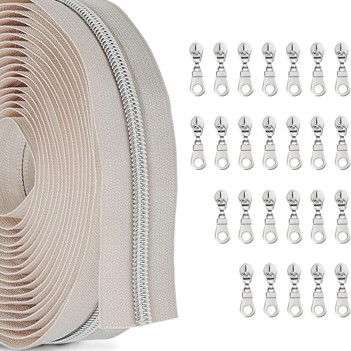 Eindeloze ritssluiting 10 m - 50 mm breed - versterkt nylon - duurzame kwaliteit - ShopVlot