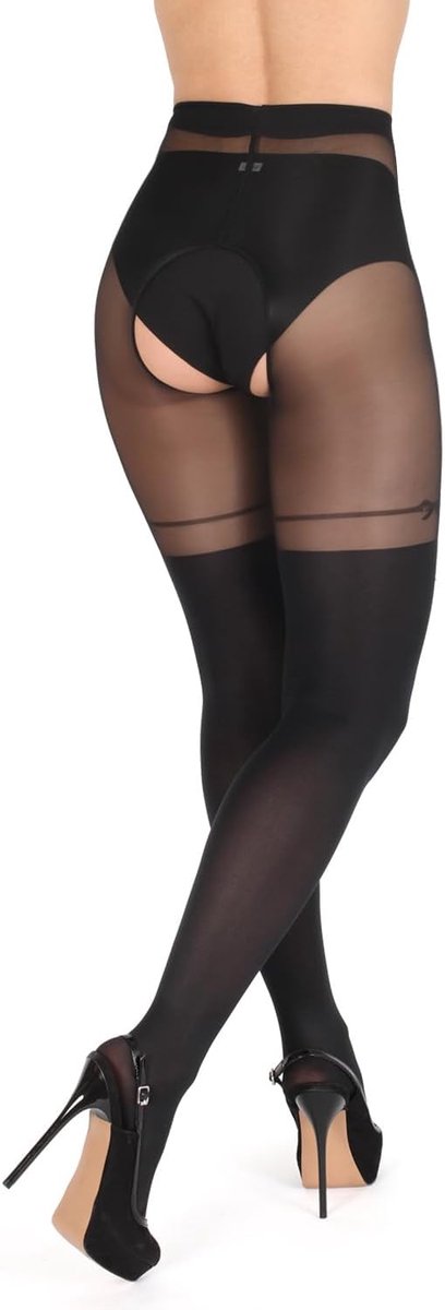 Overknee tights 20 denier - sexy met open kruis - comfortabel en stijlvol - perfect voor speciale gelegenheden - ShopVlot