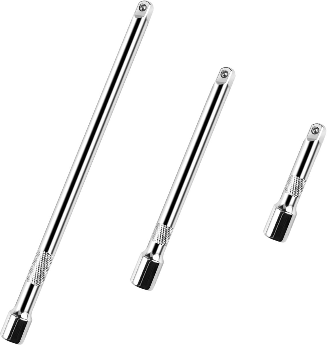 Steeksleutel verlengset 3/8 inch - 3-delige set 75 mm/150 mm/250 mm - ideaal voor zware klussen - ShopVlot