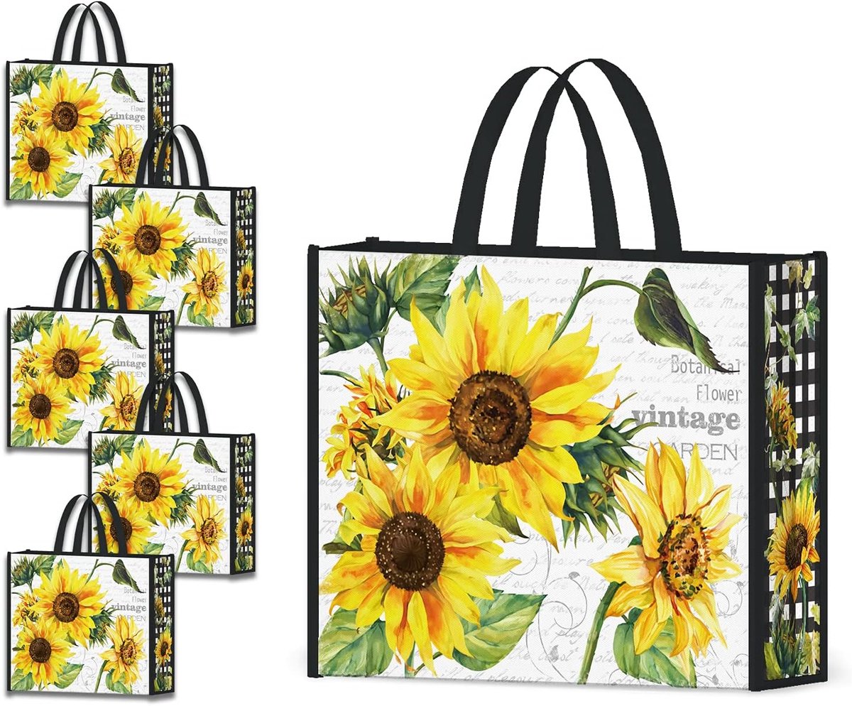 Herbruikbare boodschappentas 5-pack - Palmbladeren groen - Duurzaam materiaal - Ideaal voor winkelen - ShopVlot