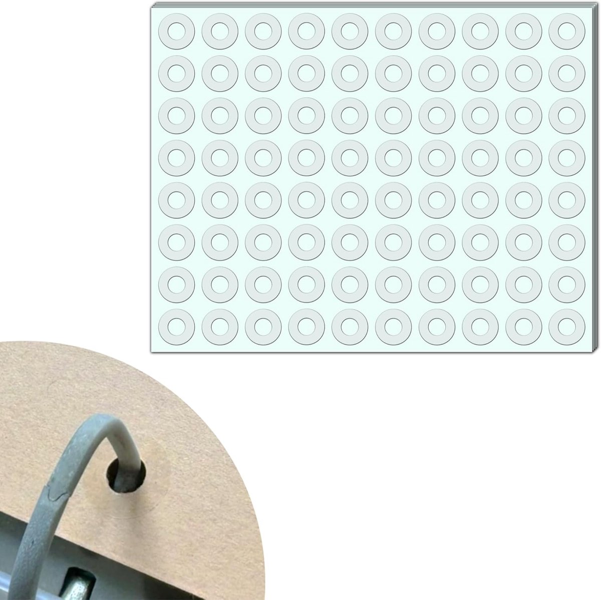 Reinforcement stickers 800 stuks - transparant vinyl - scheurbestendig - bescherm je documenten - ShopVlot