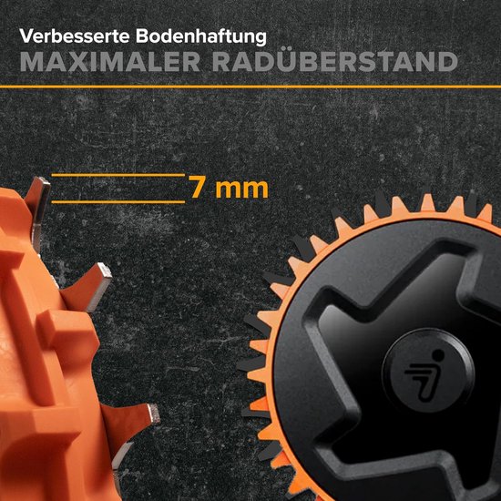 Robotmaaier spikes - zwart gepoedercoat - perfect compatibel met Navimow i series - optimale grip op nat gras - ShopVlot — afbeelding 3