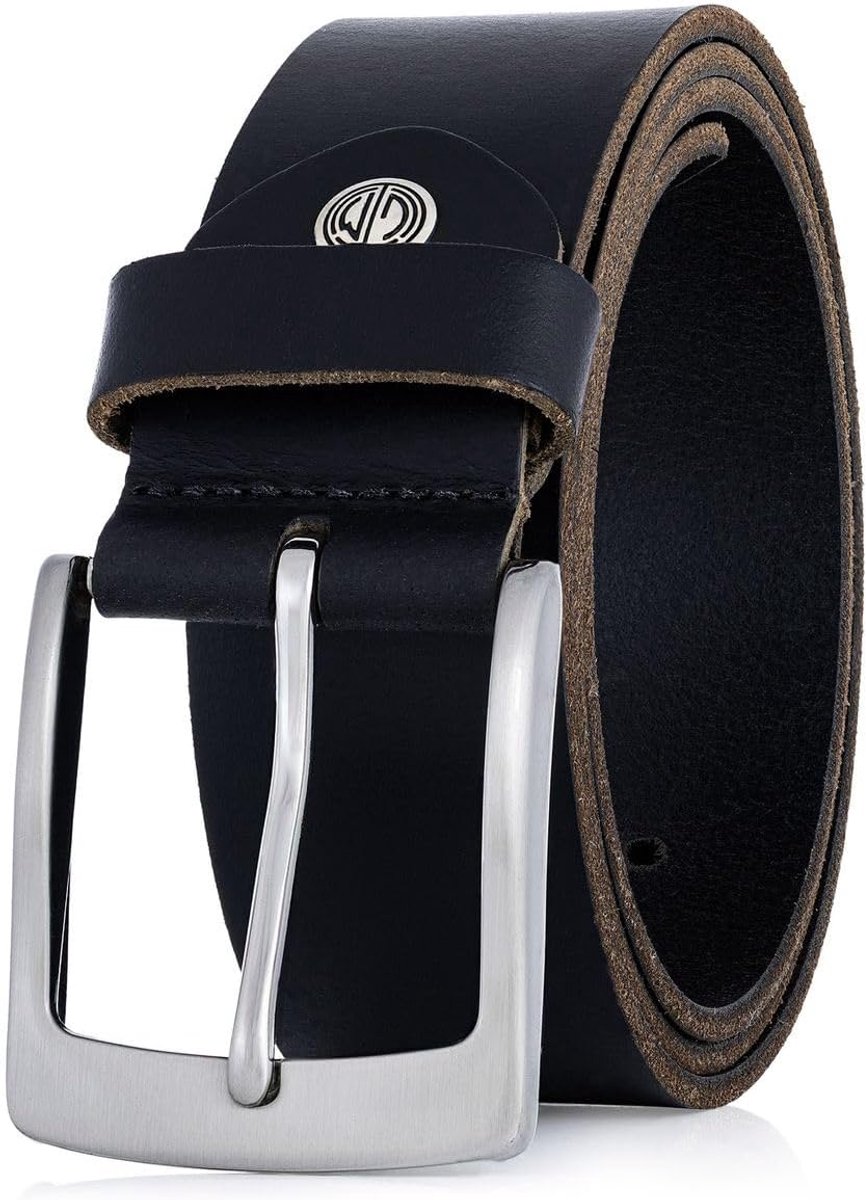 Leren riem heren 40 mm breed - volnerf leder zwart - duurzaam en stijlvol - perfect voor elke outfit - ShopVlot