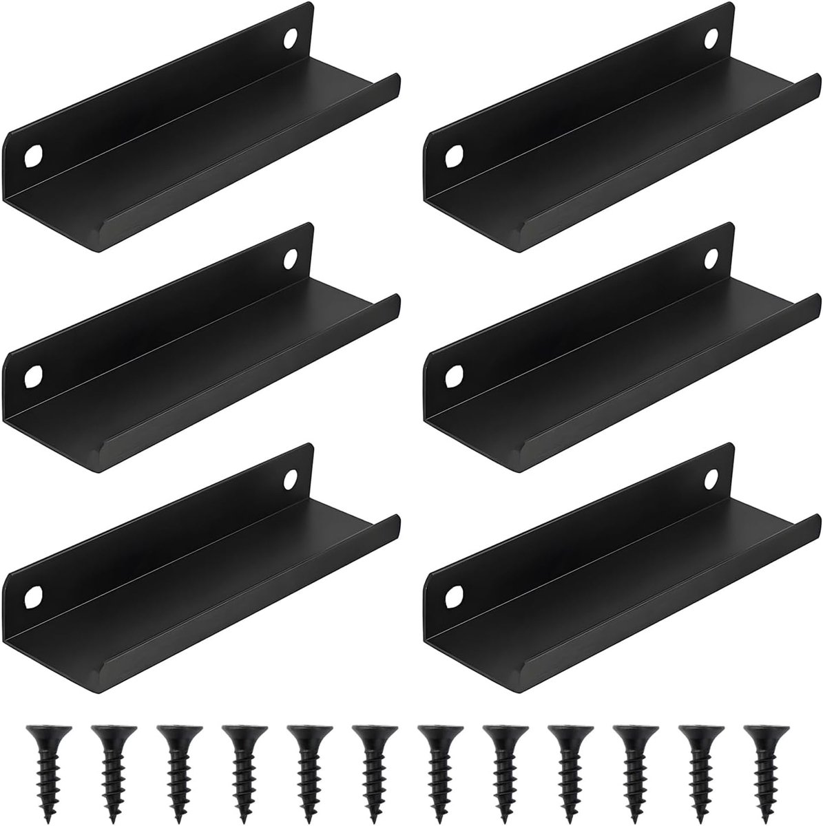Verborgen handgrepen 80 mm - zwart aluminium - moderne uitstraling - ideaal voor meubels - ShopVlot