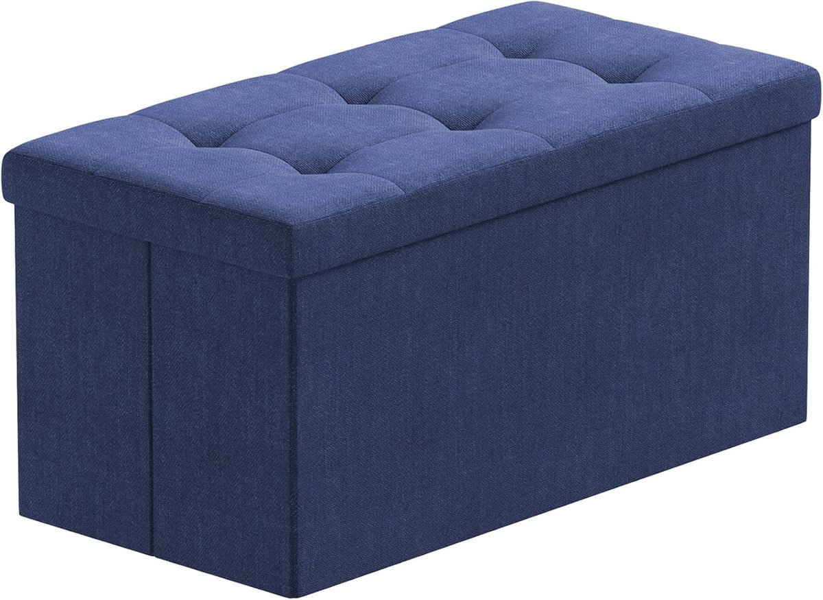 BRIAN & DANY Foldable Linen Storage Boxes Footstool Footstool, Footrest, Folding Seat Bench Footrest - ShopVlot