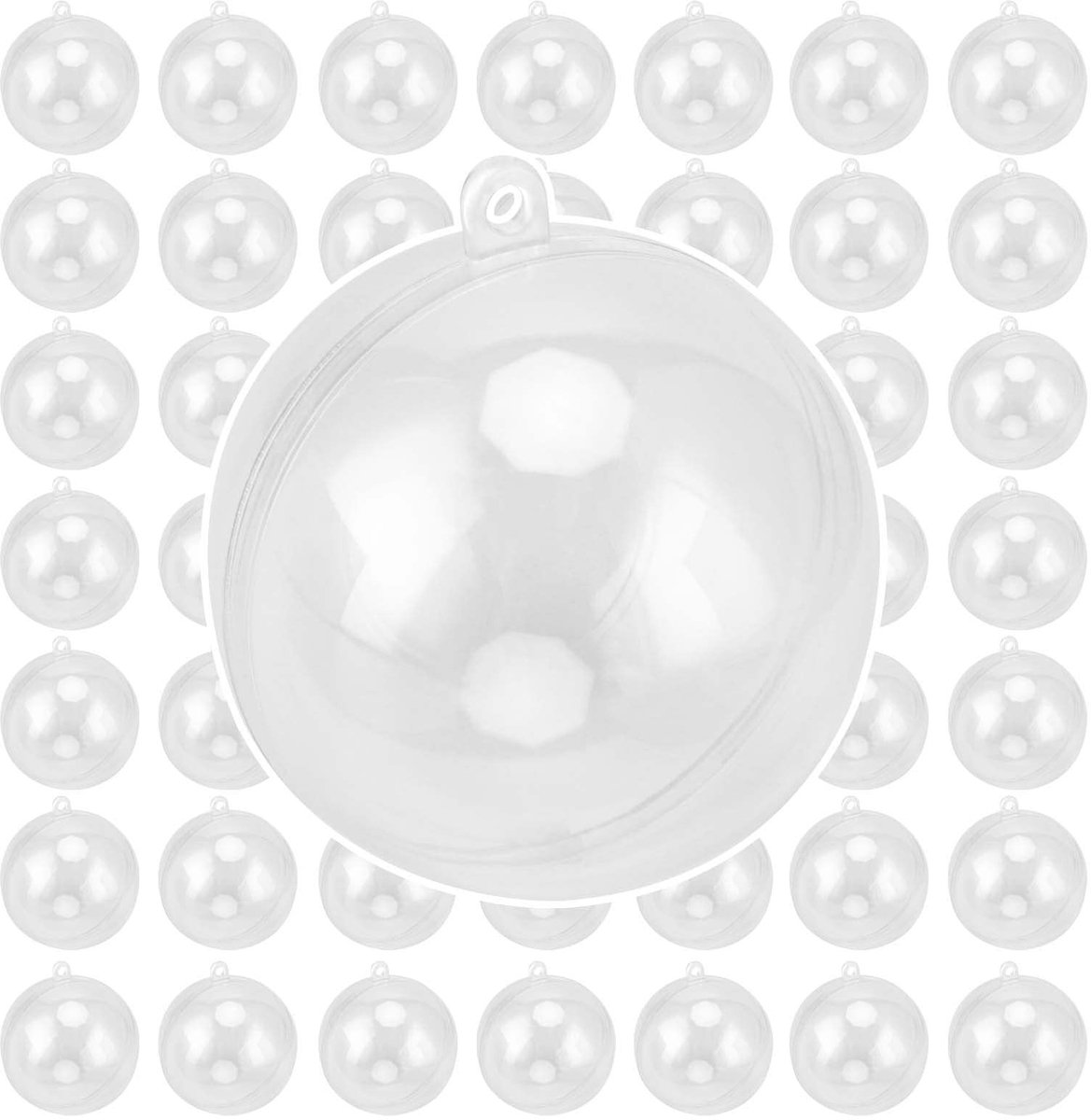 Solidchoice - 50 Stuks Doorzichtige Plastic Kerstballen voor Vulling