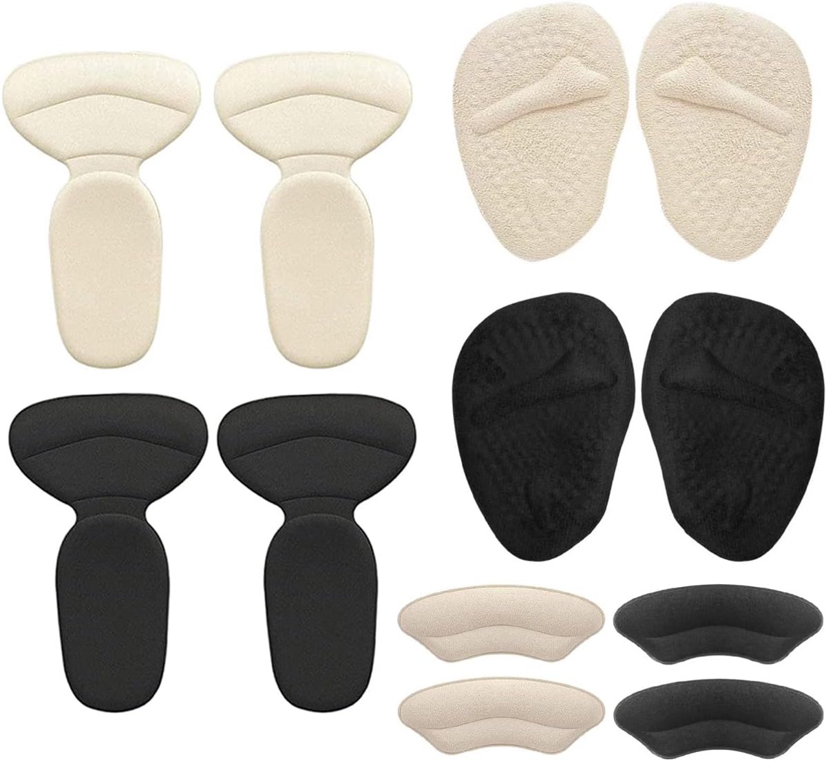 6 Pairs High Heel Pads, Reusable Heel Insert and Metatarsal Heel Pads, for Men and Women, Prevent Heel Pain, Blisters - ShopVlot