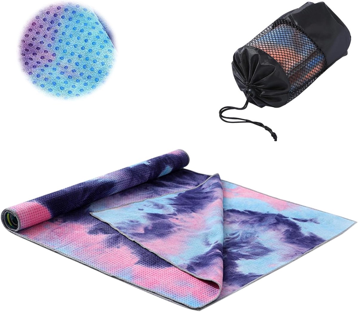 Microfibre Yoga Towel, Non-Slip Absorbent Towel, 183 x 63 cm, Yoga Mat Trailer, Towel, Fitness Sports Towel for Yoga - ShopVlot