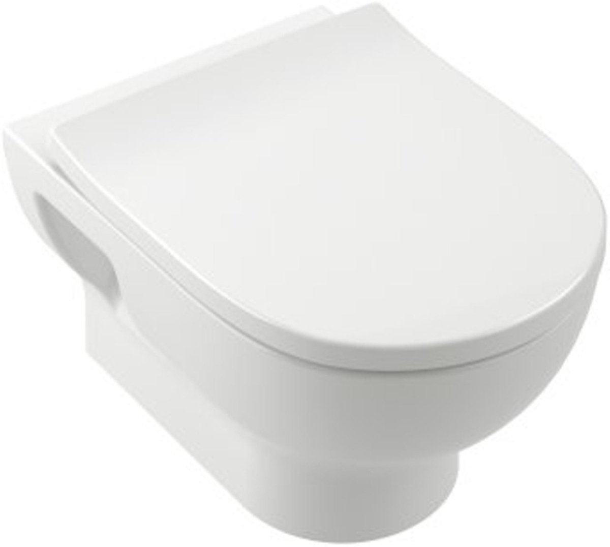 Villeroy & Boch O.novo hangtoilet – compact – TwistFlush – 36 x 49 cm – met zitting – White Alpin