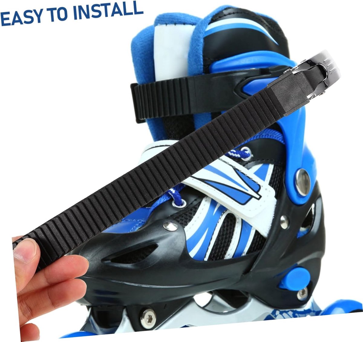 WOONEKY Roller skate buckle strap, replacement for inline skates and roller skates, durable TPR PVC material with - ShopVlot