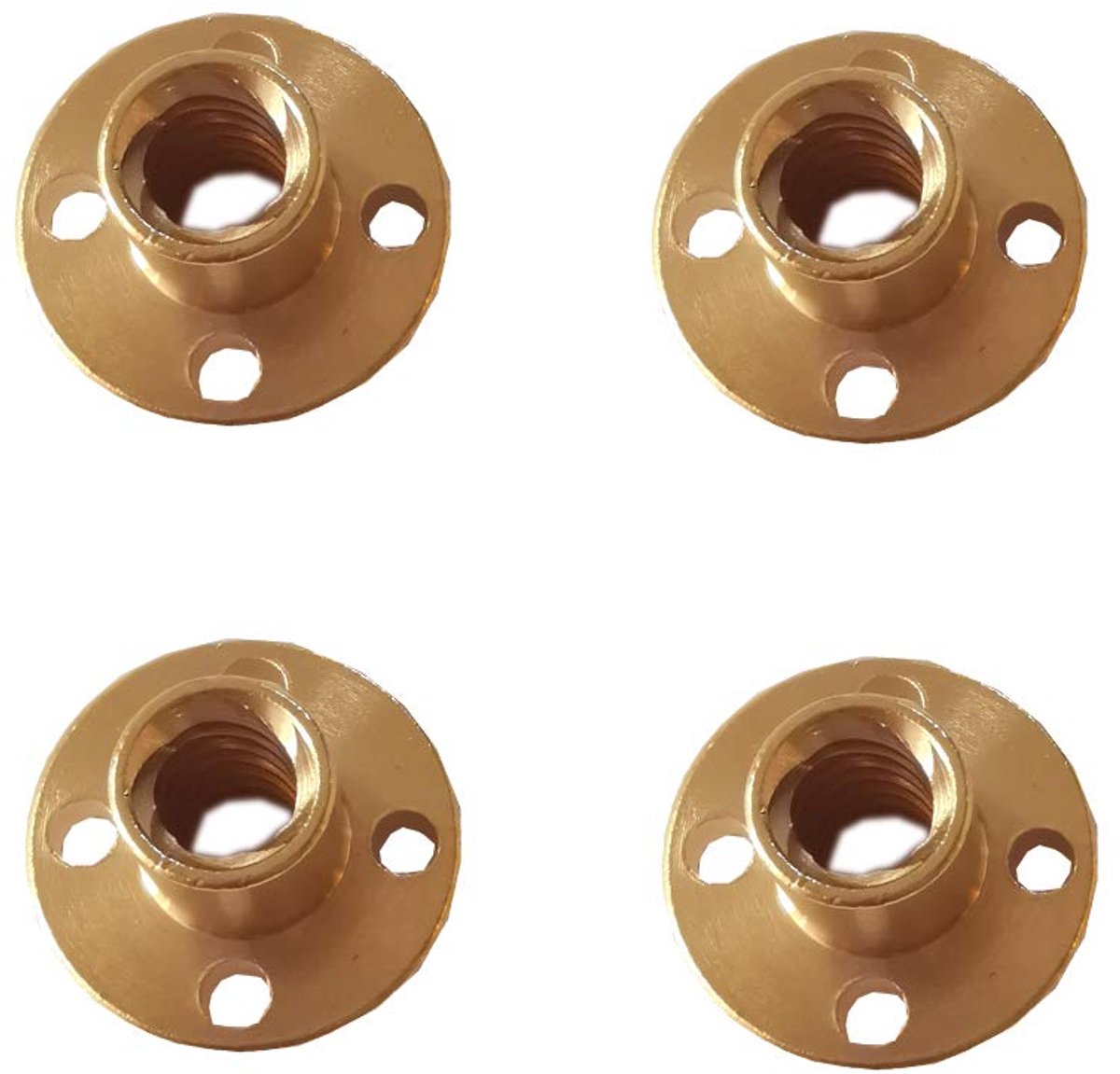 for 8mm T8 Lead Threaded Rod 3D Printer Reprap Parts Z Axis Brass T8 Screw Nut Trapezoid(4PCS) - ShopVlot
