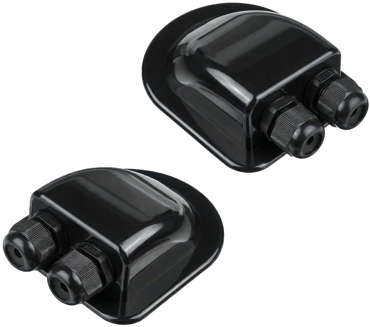 2PCS Roof Entrance IP68 Waterproof ABS Solar Power Double Cable Entry, Air Conditioning, Motorhomes, Caravans, Boats - ShopVlot