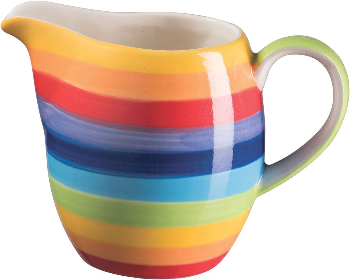 Hand-painted jug with rainbow stripes - ShopVlot