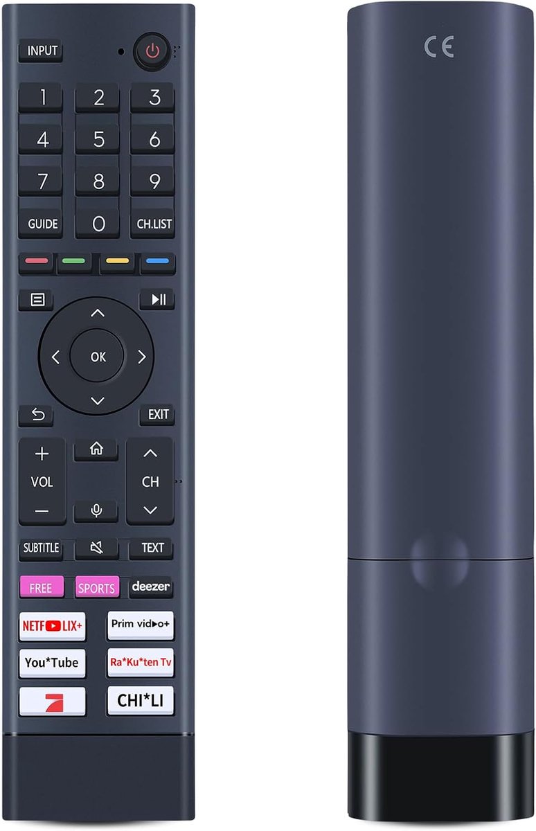 ERF3I80H Replacement Remote Control fit for Hisense QLED 4K TV 43E7HQ ERF3I80H ERF3I80H0012 ERF3I80H-0012 58A6GG - ShopVlot