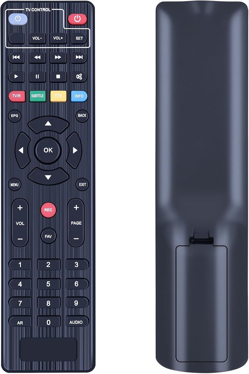 Replacement Remote Control Suitable for Digiquest Twin Tuner Rec for Digital Terrestrial Decoder, DVB-T2, KT1045, Full - ShopVlot