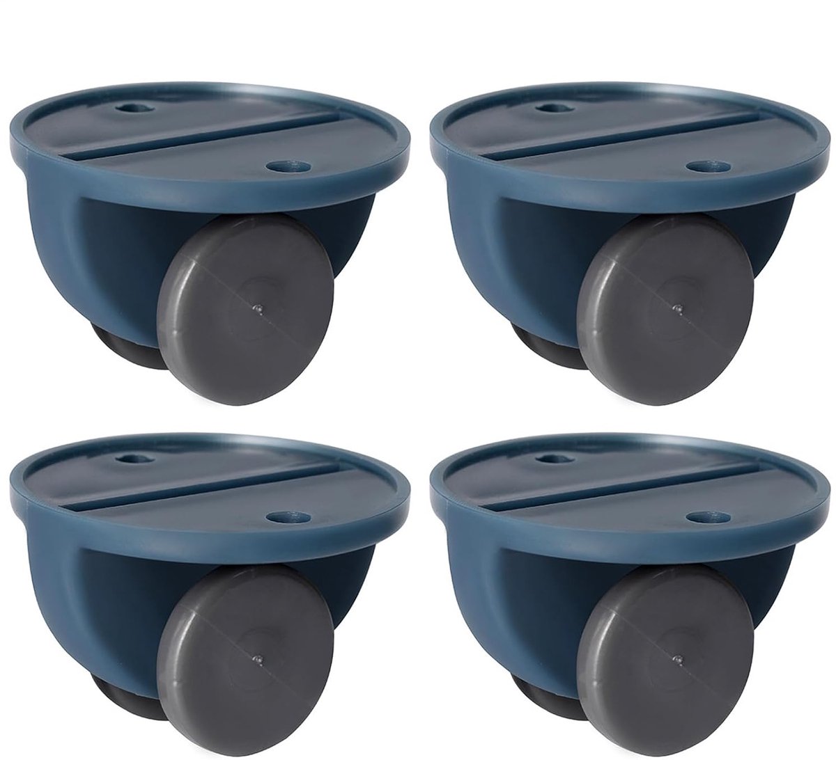 Rollen - wielen - mini rollen - kleine kluis | zelfklevende voeten voor kleine apparaten, blauw - verpakking van 4 stuks