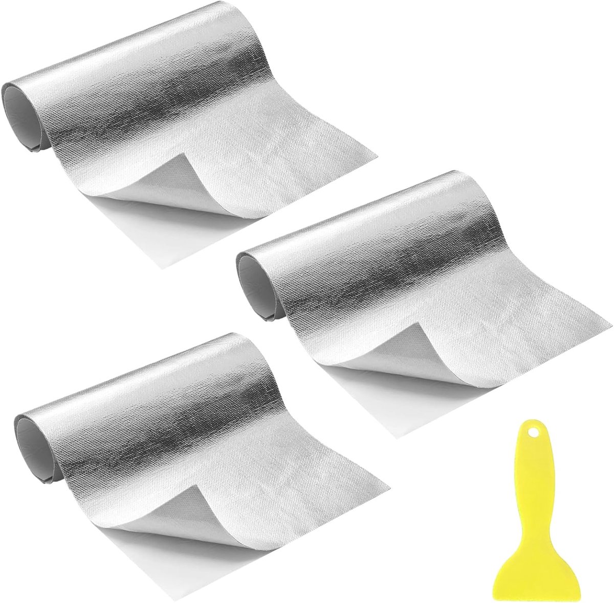 thermische isolatierol 30 x 100 cm - gealuminiseerde glasvezel - zelfklevend - voorkomt schade door warmtestraling - ShopVlot