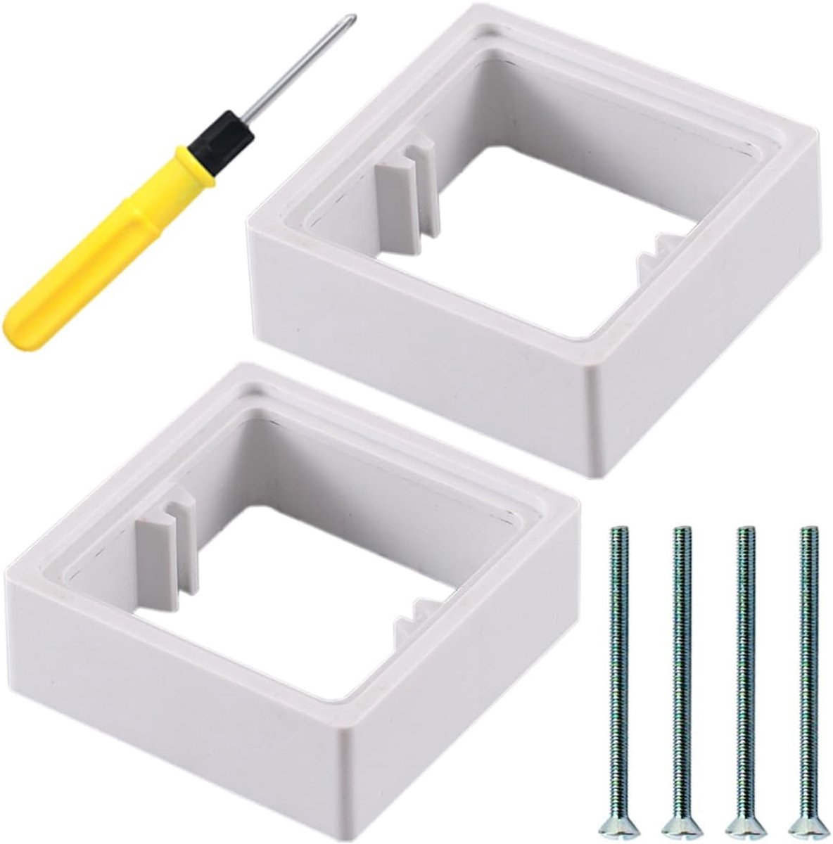 20mm single socket spacer, single socket surround 1 gang 10mm square spacer for lush mounting back pattress box height - ShopVlot
