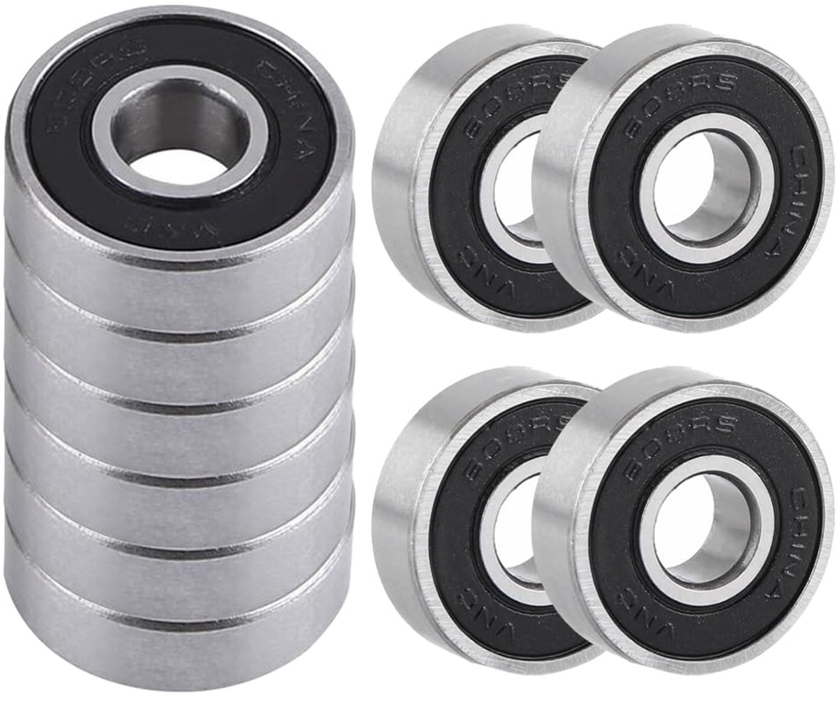 Kogellager 8x22x7mm - 10 stuks rubber afgedichte lagers - dubbel beschermd - voor industrieel gebruik - ShopVlot