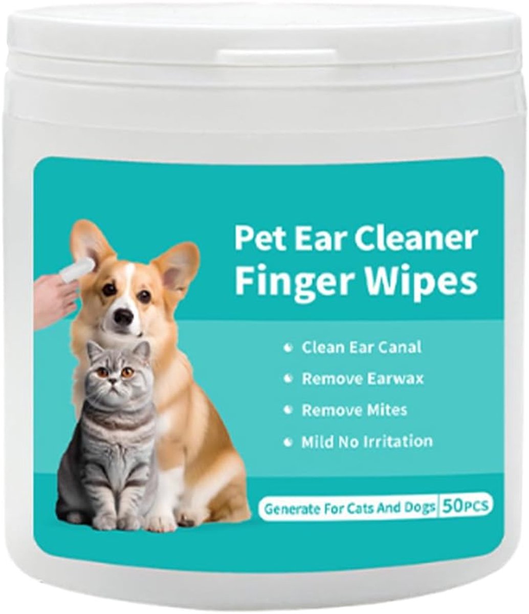 Vingerdoeken voor honden en katten - 50 stuks - wegwerpdoekjes - hygiënische verzorging - ShopVlot