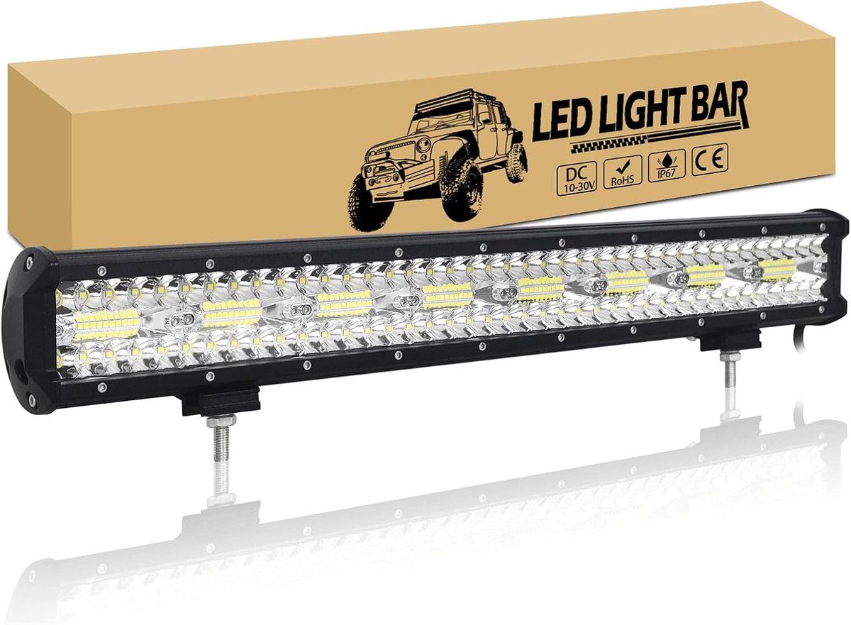 LED werklichtbar 59cm 480W - 12V 24V - IP67 waterproof - veilig off-road rijden - ShopVlot