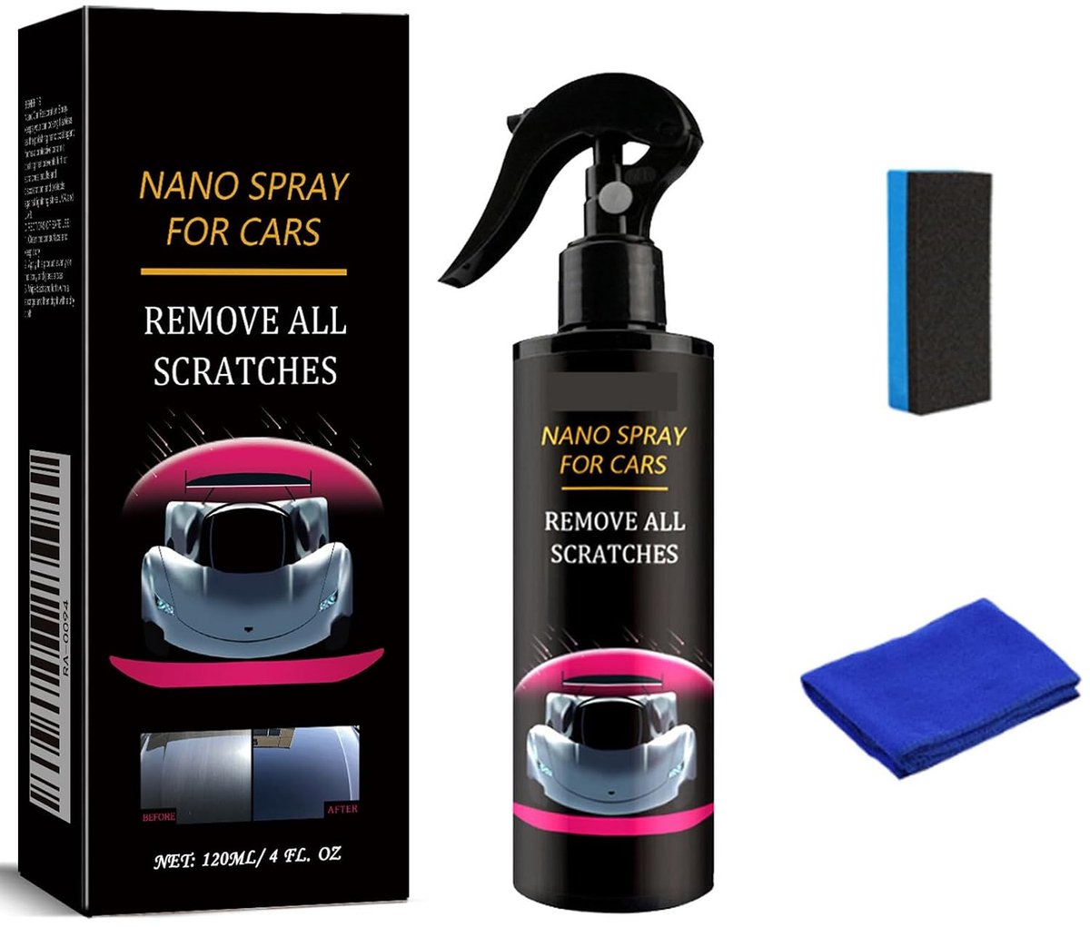 Polish Scratch Remover - 120ml - Nano Spray - Herstelt krasjes en glans - ShopVlot
