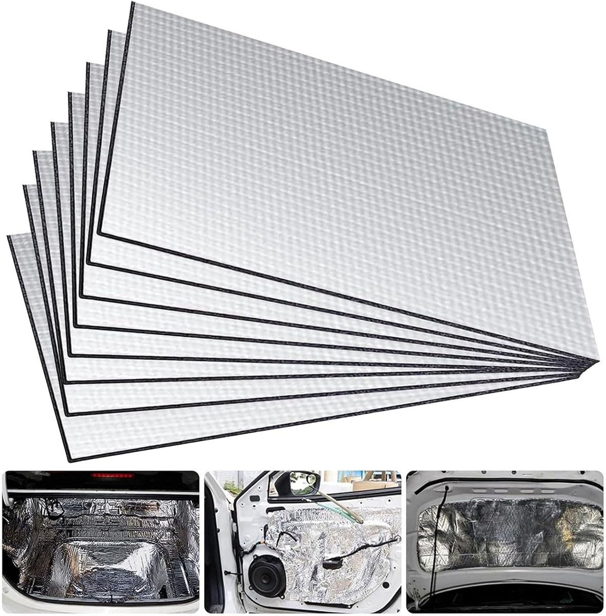 Geluidisolatiemaat 250 x 180 x 5 mm - Zelfklevend - Vuurvast - Ideaal voor autogeluidisolatie - ShopVlot