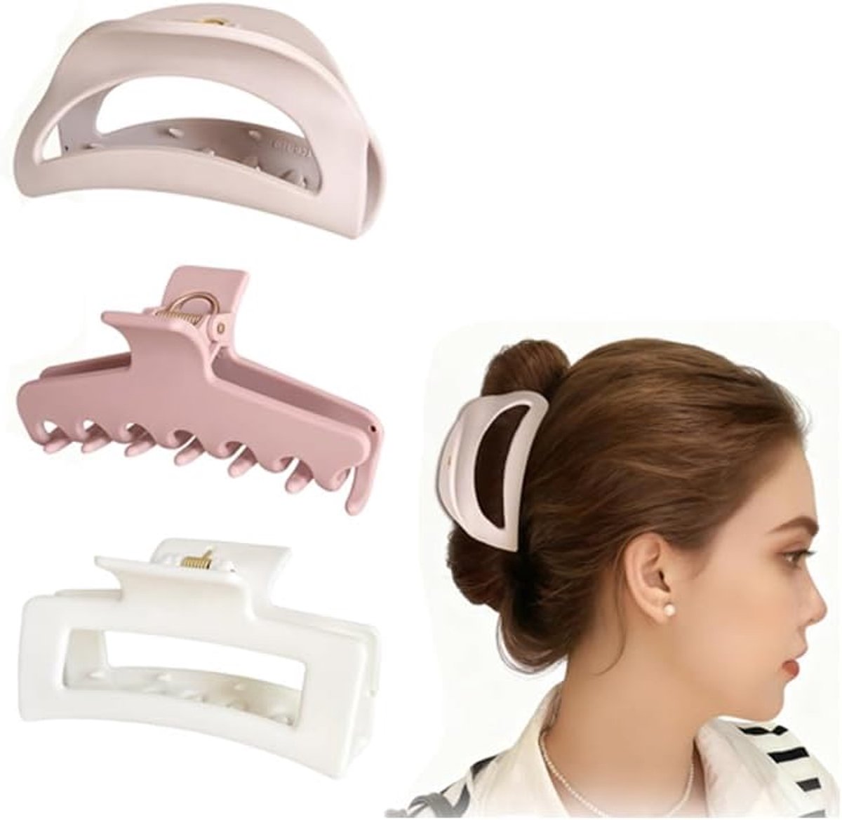 Haarspeldjes 3er Pack - Silicone Wolken - Zacht en Flexibel - Comfortabele haaraccessoires voor alle haartypes - ShopVlot