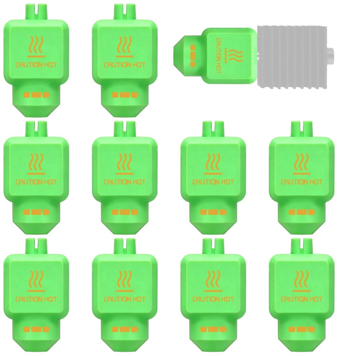 Siliconen hoes voor 3D printer - set van 10 - hittebestendig - beschermt nozzles en verwarmingsblok - ShopVlot