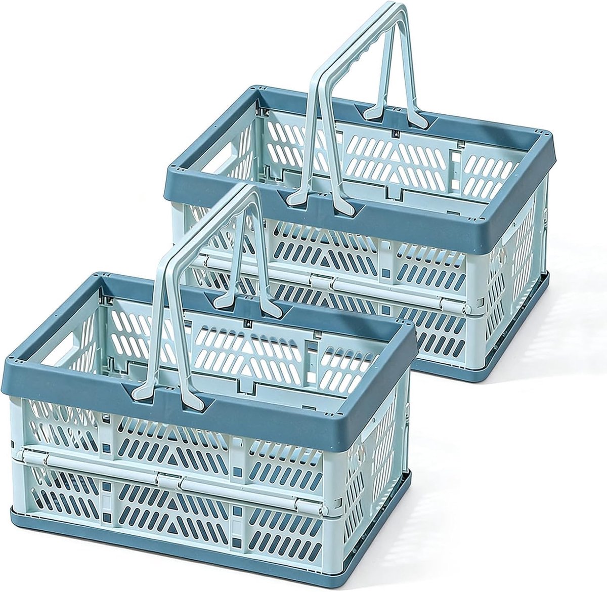 Vouwbox S - opvouwbare klapkist blauw - robuust - ideaal voor opslag - ShopVlot