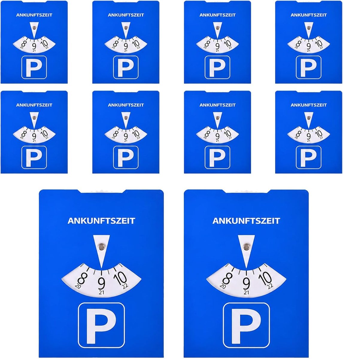 Parkeerschijf 11×15 cm - stevig karton - blauw - direct bruikbaar - ShopVlot