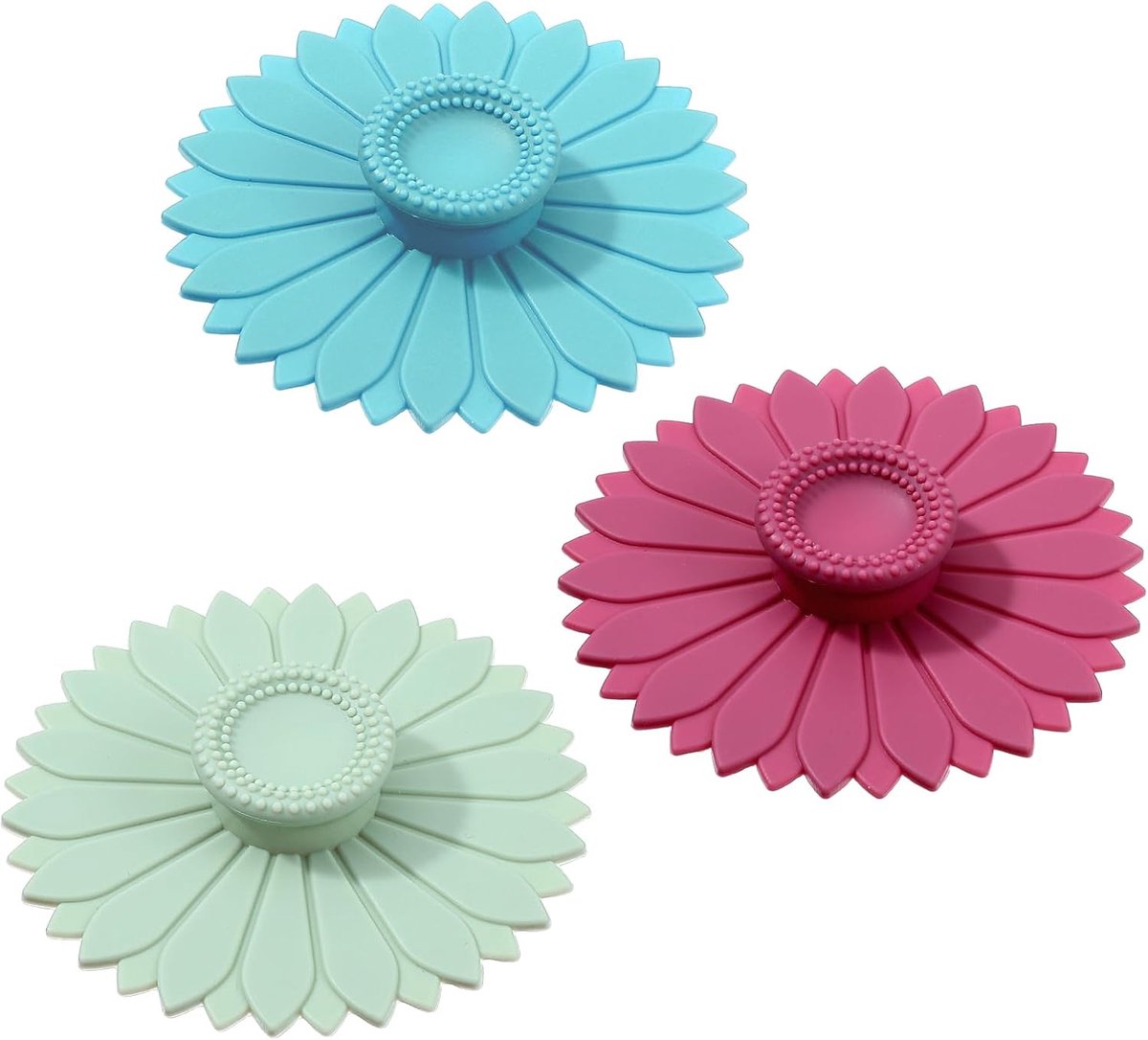 Silicone deksel voor kopjes - kleurrijk - herbruikbaar - stofdicht en lekvrij - Pack van 3 - ShopVlot