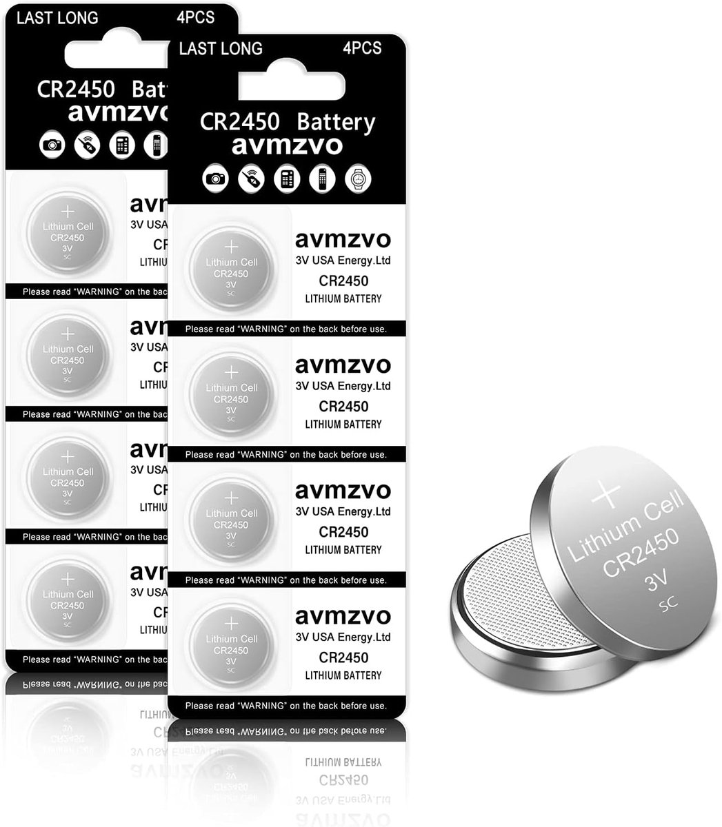CR2450 button cell 3V Lithium Button cells CR 2450 Batteries 8 pieces【5 years warranty】 - ShopVlot