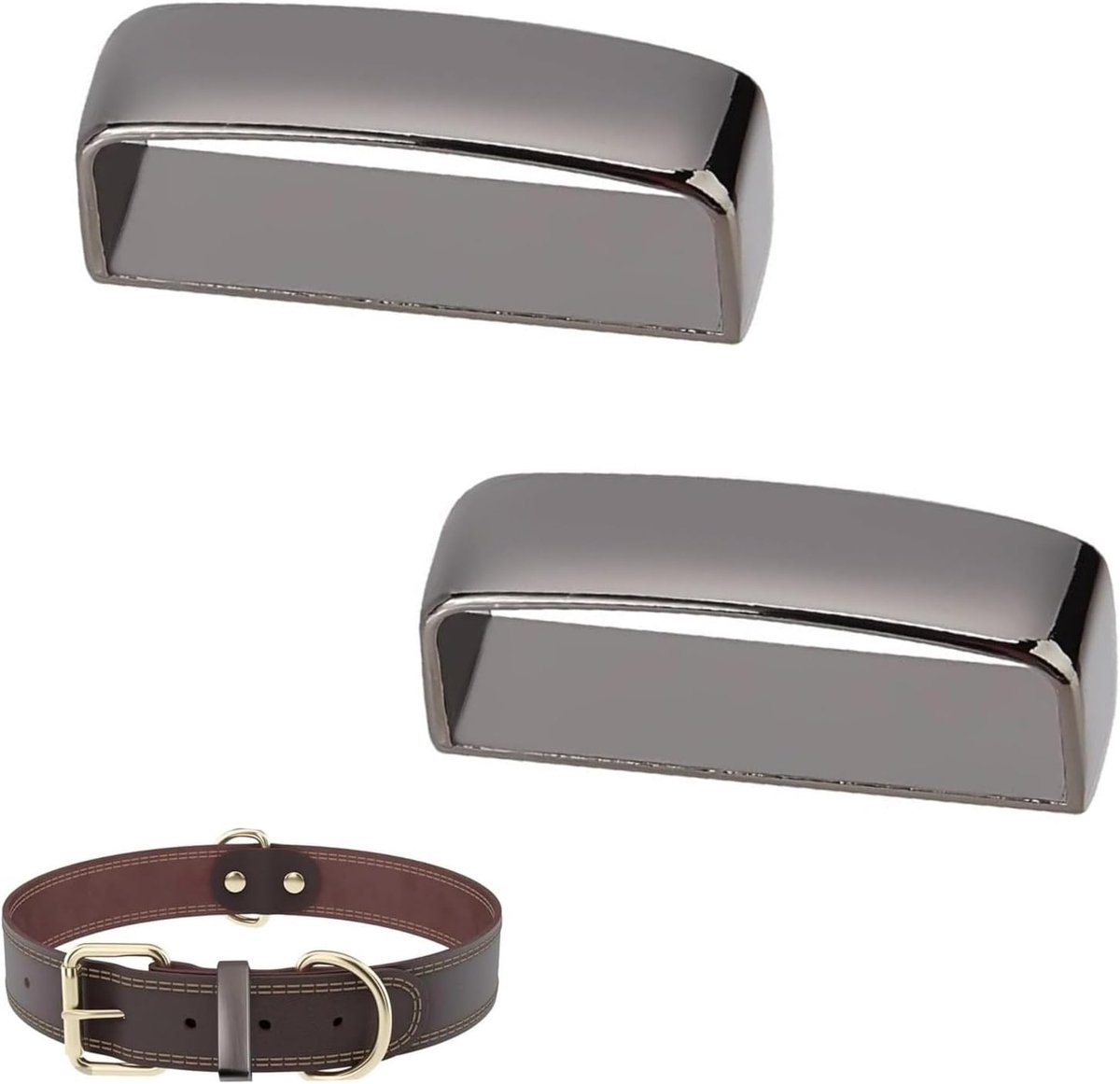 Black Metal Belt Buckle, Square Buckle for Men Bracelet, Robust Accessories for DIY Belt, 2 Pieces - ShopVlot