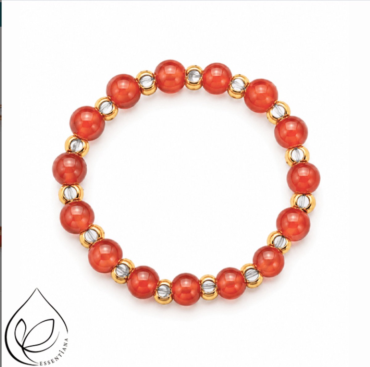 Goudkleurige Ring met Carneool – Perly