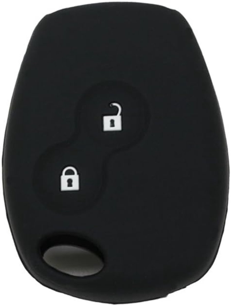 Fassport Car Key Cover with Two Buttons Silicone for Renault Dacia, CV4350 Black - ShopVlot